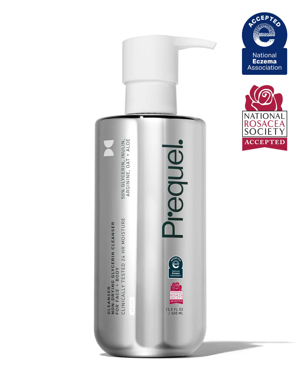 Prequel Gleanser Non-Drying Glycerin Cleanser 甘油溫和潔面乳400ml 面部及身體可用 Allure 2026得獎最佳潔面