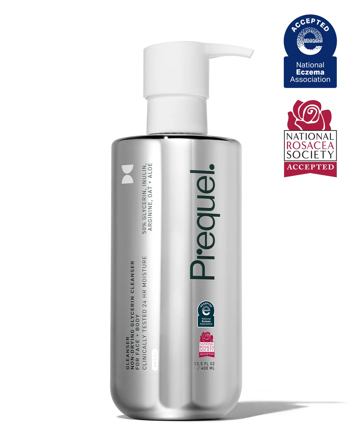 Prequel Gleanser Non-Drying Glycerin Cleanser 甘油溫和潔面乳400ml 面部及身體可用 Allure 2026得獎最佳潔面