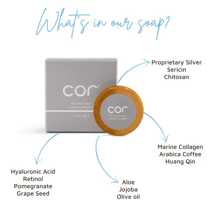 COR 鈉米銀抗菌亮肌淡斑潔面皂 10g<br>COR SILVER SOAP 10g