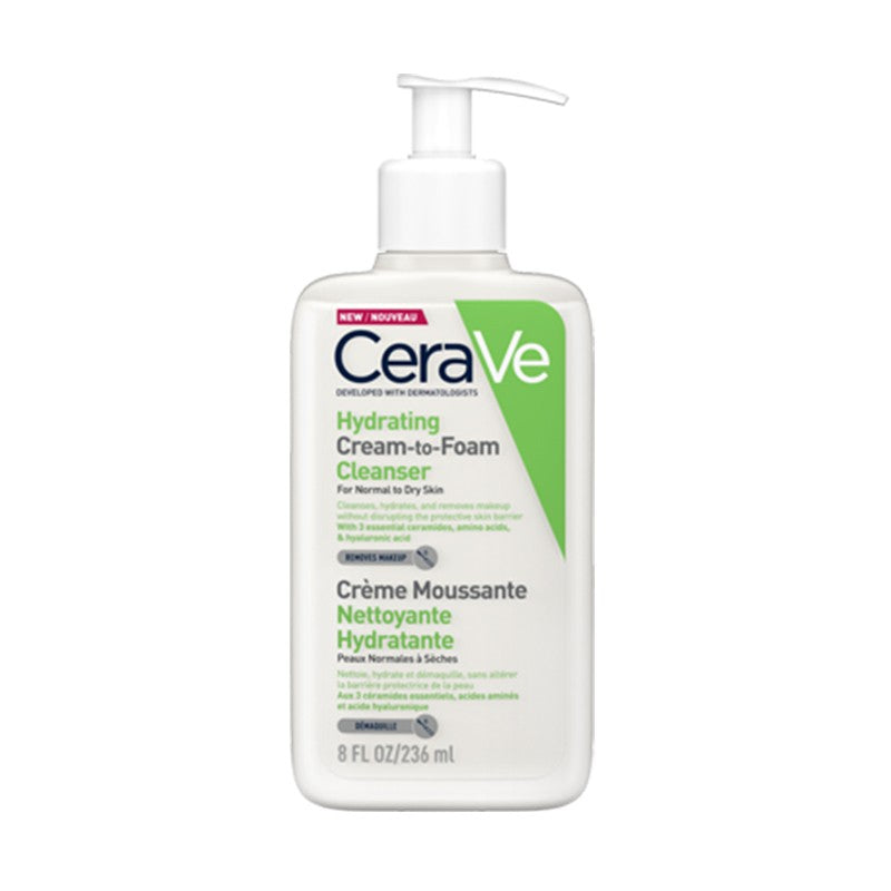 CeraVe Hydrating Cream to Foam Cleanser氨基酸溫和保濕潔面乳473ml