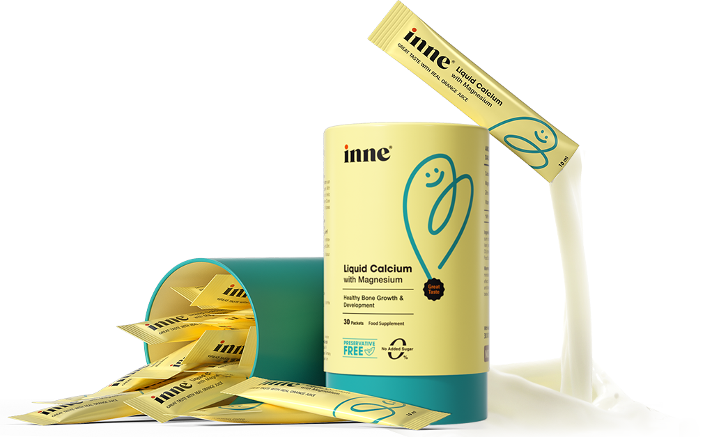 Inne Liquid Calcium with Magnesium 兒童液體鈣鎂鋅(香橙味) 30包 小金條