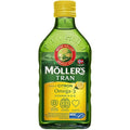 挪威MOLLERS 深海鱈魚液體魚肝油DHA 250ml 無腥味(檸檬)