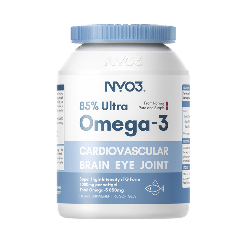 NYO3 85% Omega-3 高純度深海魚油丸軟膠囊 60粒(有益心臟、護眼、血管健康)