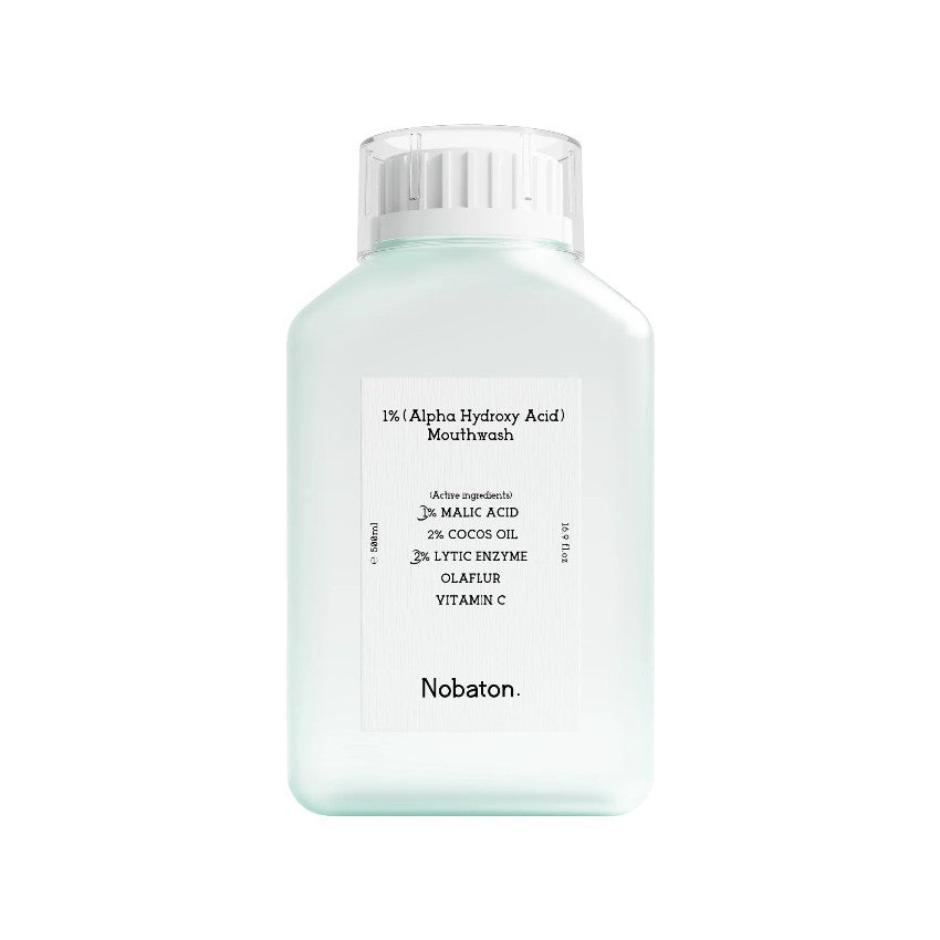 朱珠愛用 Nobaton 諾巴頓1% 果酸美白漱口水 1% Alpha Hydroxy Acid Mouthwash 500ml