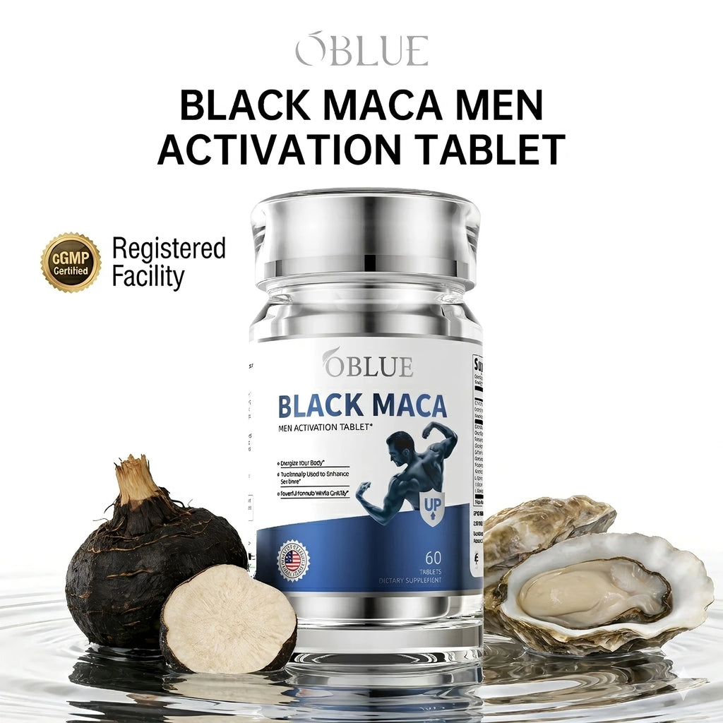 OBLUE 大魔王 瑪卡片活力牡蠣滋補釋放功能 20-30歲 成人男性營養Black Maca Men Activation Supplement