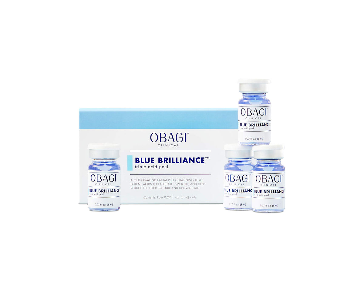 Obagi Clinical Blue Brilliance Triple Acid Peel 4 Piece Kit 高效活肌煥膚療程 4支裝 三重酸煥膚精華 重塑膚質去角質煥膚精華
