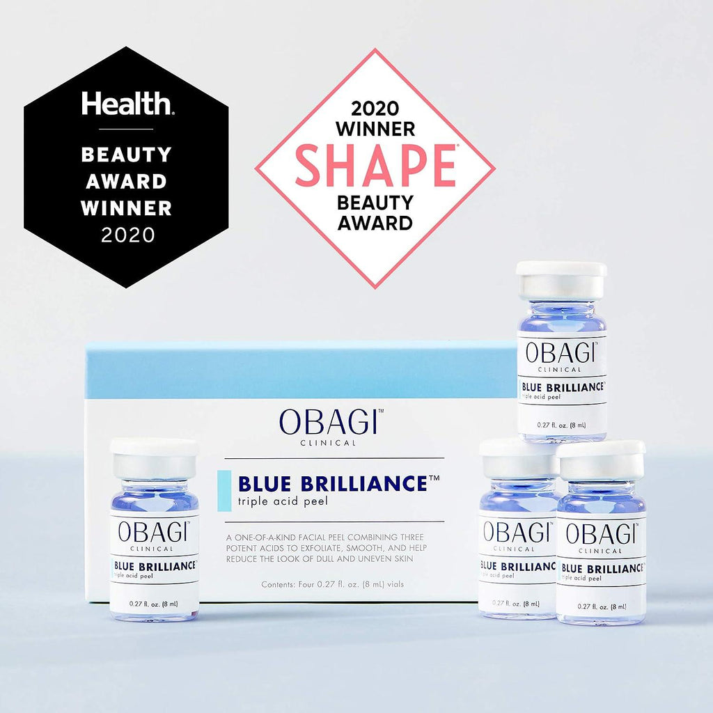 Obagi Clinical Blue Brilliance Triple Acid Peel 4 Piece Kit 高效活肌煥膚療程 4支裝 三重酸煥膚精華 重塑膚質去角質煥膚精華