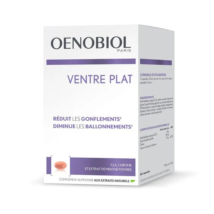 OENOBIOL 歐諾美 FLAT BELLY 60s 紅花纖腩丸60粒 平坦小腹 瘦身減肥燃脂肚腩 馬甲線 收腹腰 纖腰