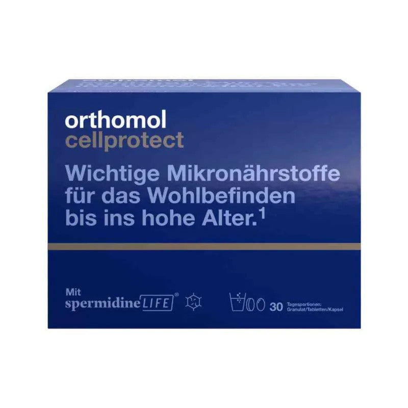 章小蕙推薦Orthomol Cellprotect 德國奧適寶 亞精胺粒線體 抗衰逆齡駐顏 全方位細胞健康營養素顆粒+片劑+膠囊 30天