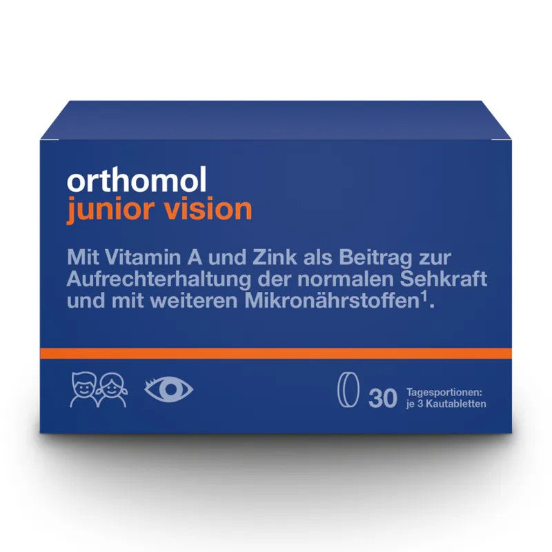 章小蕙推薦Orthomol Junior Vision奧適寶 兒童眼睛 視力營養素 藍莓咀嚼片30粒 藍莓葉黃素眼睛保健