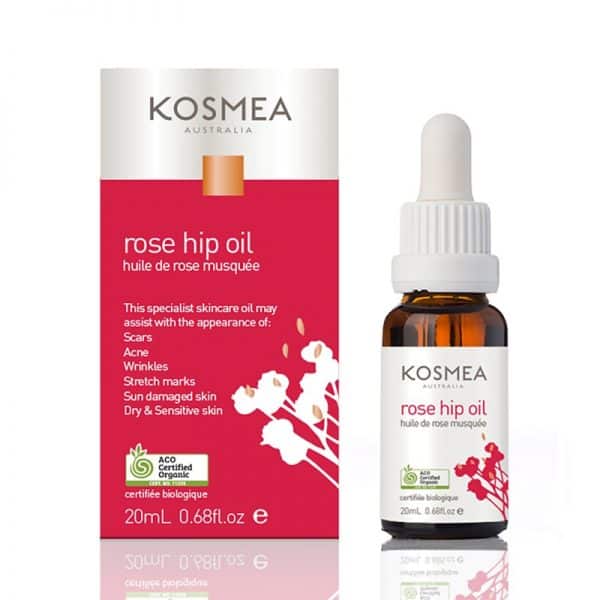 優惠Kosmea Rose Hip Oil 澳洲 澳詩美 玫瑰果精華油 20ml 熬夜小金油祛痘印保濕維穩精華液 以油養膚 天然有機認證級別玫瑰果油