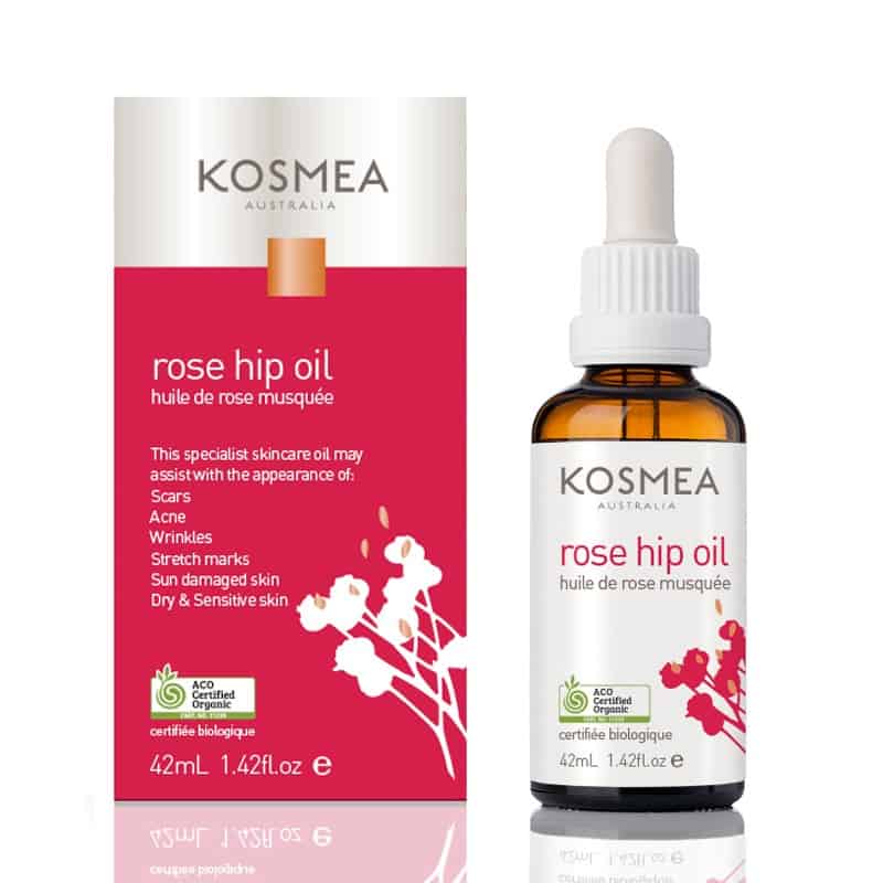優惠 Kosmea Rose Hip Oil 澳洲 澳詩美 玫瑰果精華油 42ml 熬夜小金油祛痘印保濕維穩精華液 以油養膚 天然有機認證級別玫瑰果油