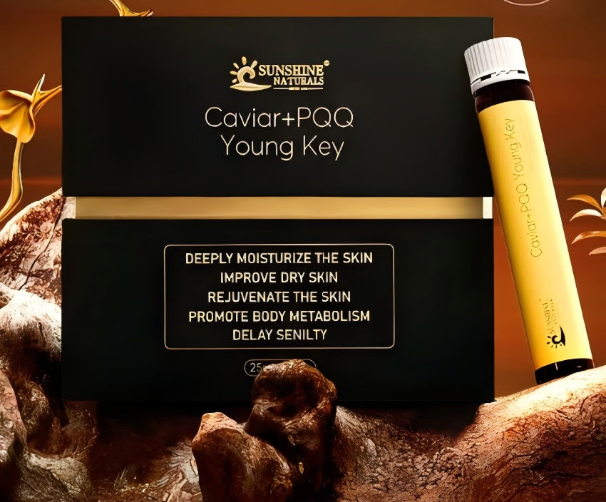 SUNSHINE NATURALS 升級二代 魚子醬PQQ美肌飲 膠原蛋白玻尿酸口服液 高端奢養 Caviar+PQQ Young Key