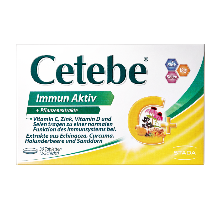 STADA Cetebe Immun Aktiv 青少年呼吸道免疫力健康 補充維生素C接骨木 30粒