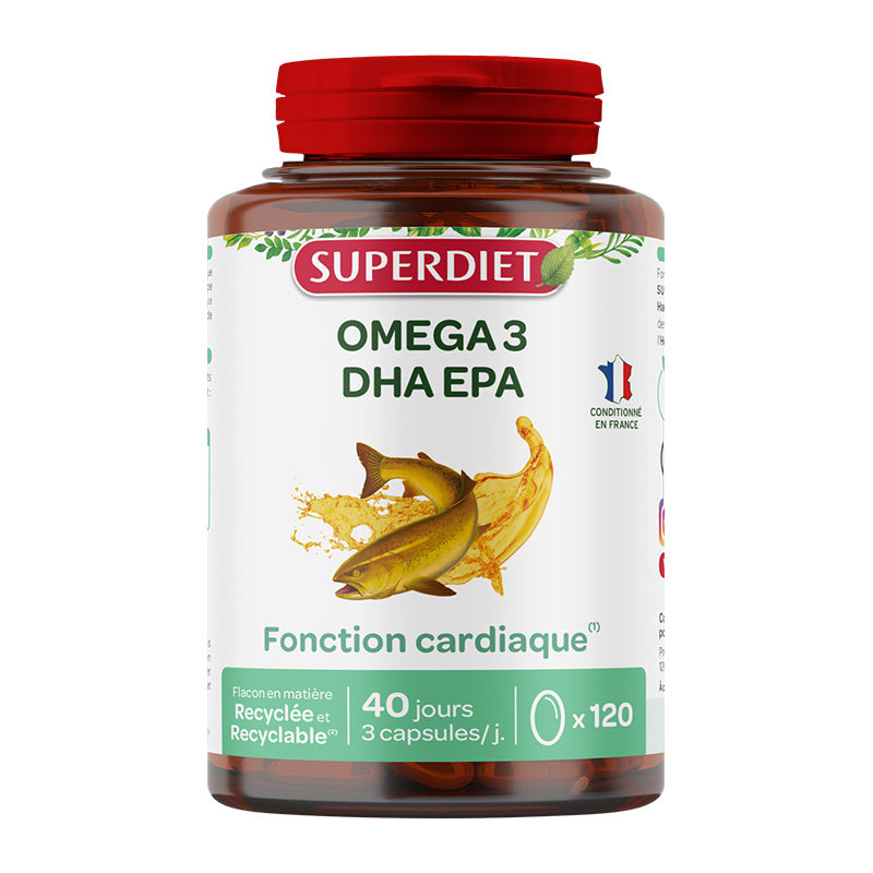 法國SUPERDIET Omega3 DHA EPA野生魚油膠囊 120粒