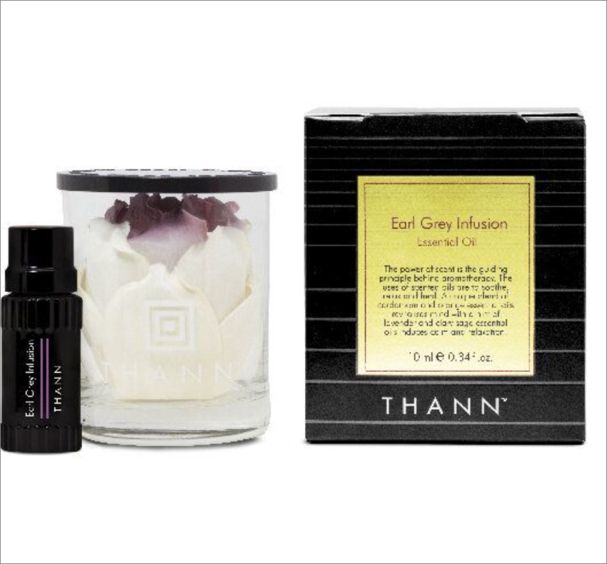 Thann 伯爵茶複方精油10ml+索拉花擴香杯