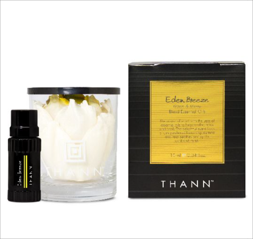 Thann 伊甸微風複方精油10ml+索拉花擴香杯