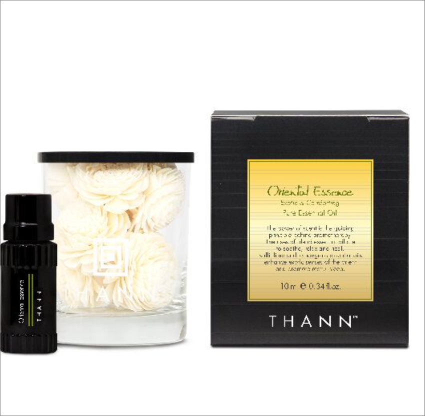 Thann 東方檸檬草複方精油10ml+索拉花擴香杯
