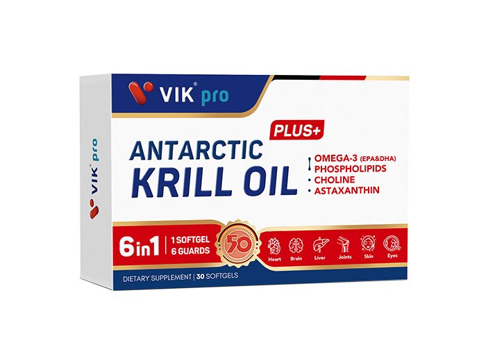 德國VIKpro 強效南極磷蝦油膠囊 升級魚油 血管健康 豐富Omega EPA DHA