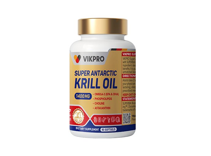 德國VIKpro 超級南極磷蝦油膠囊90粒 1400mg 心血管健康