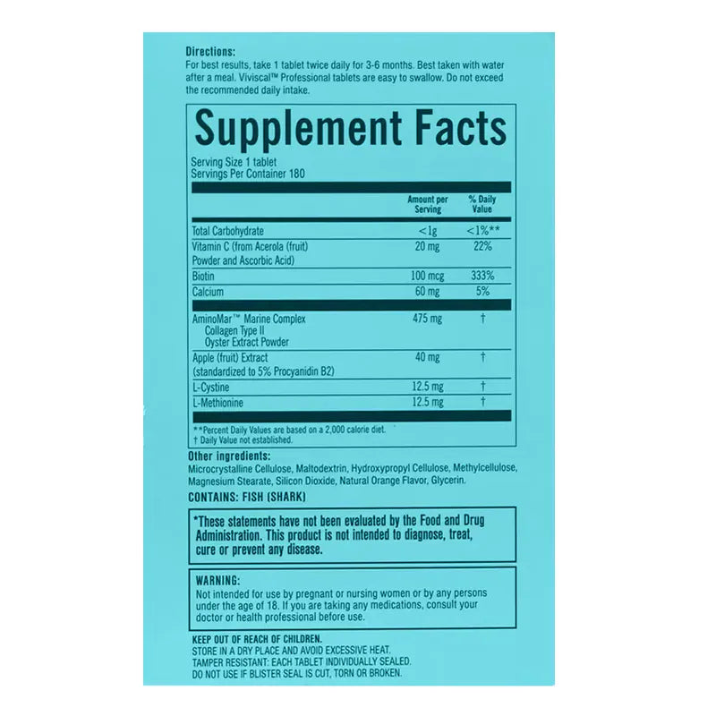 Viviscal Professional Advanced Hair Health 180 Tablets 強效頭髮營養補充180粒