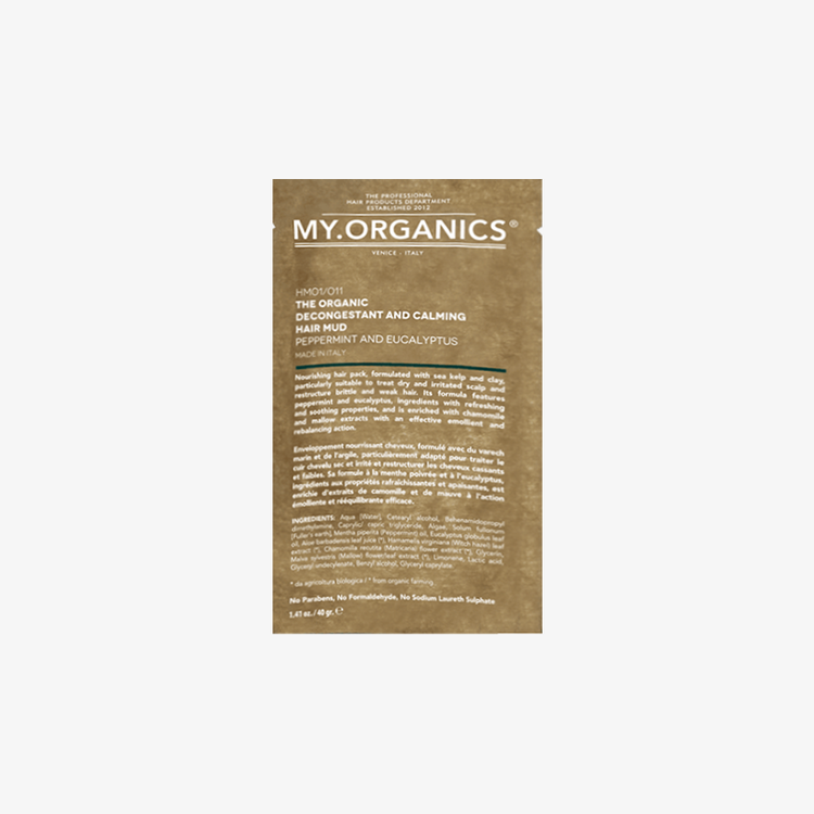 My Organics 消炎舒緩髮泥(薄荷和尤加利樹) 20g x 4包 Decongestant & Calming Hair Mud