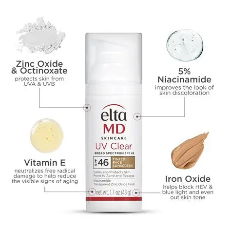 EltaMD 紫外線發光有色廣譜 SPF 36 EltaMD UV Glow Broad-Spectrum SPF 36 48g(礦物防曬 物理防曬) 潤色