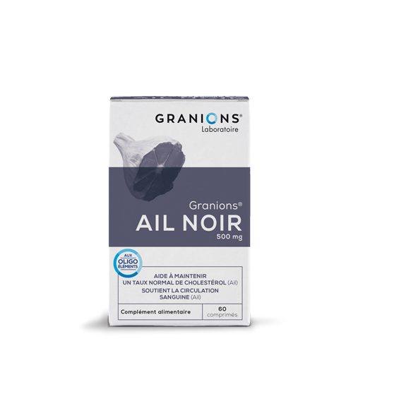 法國Granions 格蘭寧 黑蒜片 抗氧化 黑蒜微量元素補充 60粒 維持正常膽固醇水平 抗氧化 促進新陳代謝