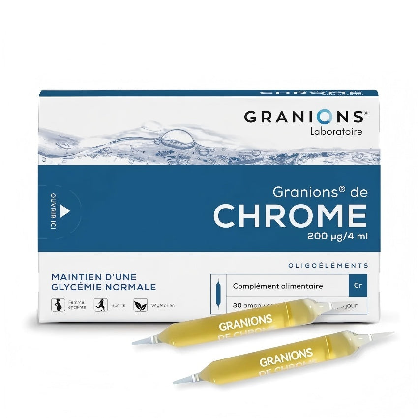 法國Granions 格蘭寧 碳糖阻斷安瓶 鉻元素 控糖安瓶30支 控制體重 加強飽腹感