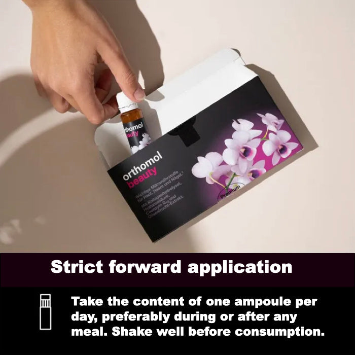 Orthomol Beauty Supplement for Hair and Skin 膠原蛋白玻尿酸口服液 30天頭髮和皮膚美容補充劑 鍾麗緹同款