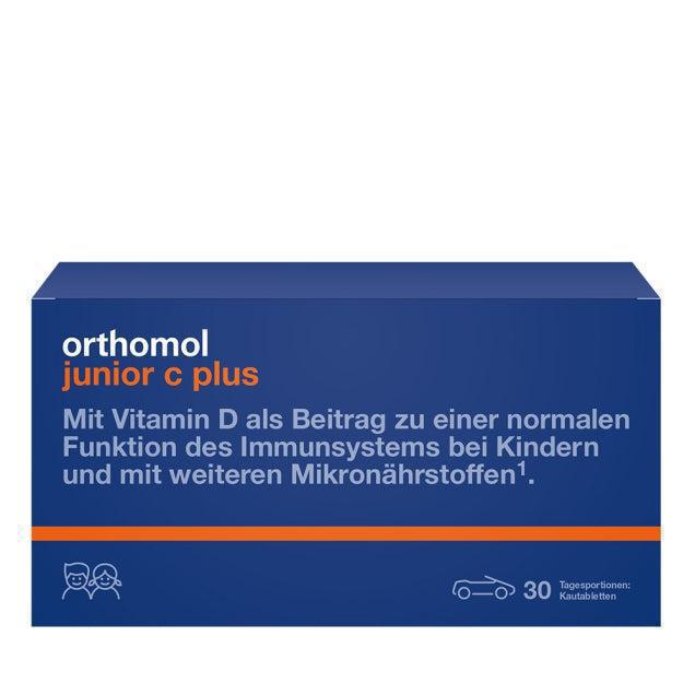 Orthomol Junior Vitamin C Plus Chewable 兒童維生素C咀嚼片 30天 橙味 味道隨機 綜合維他命鋅硒補充