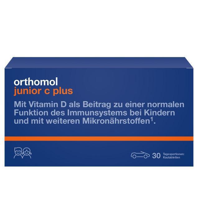 Orthomol Junior Vitamin C Plus Chewable 兒童維生素C咀嚼片 30天 橙味 味道隨機 綜合維他命鋅硒補充