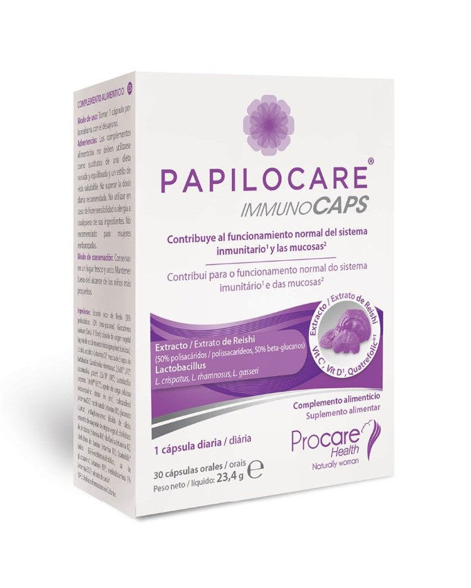 Papilocare� Immuncaps 葡聚醣乳酸桿菌 增強免疫力和生殖器微生物群 30粒膠囊