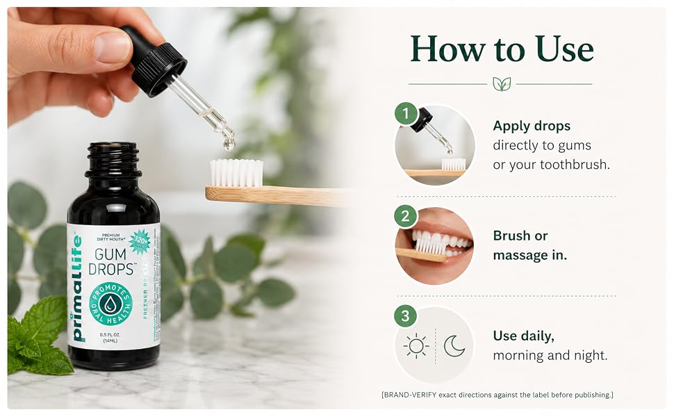 Primal Life Organics Dirty Mouth Gum Drops Gum Serum 天然有機草本口腔護理精華油 舒緩牙齦發炎