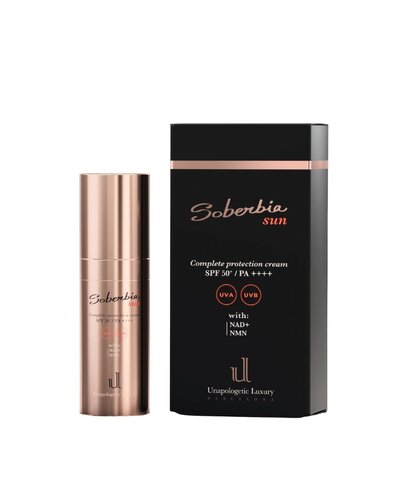章小蕙 Soberbia NAD+ Sun SPF 50+ 全效抗老防曬霜 植物外泌體 抗細胞損傷 UVA/UVB 防護