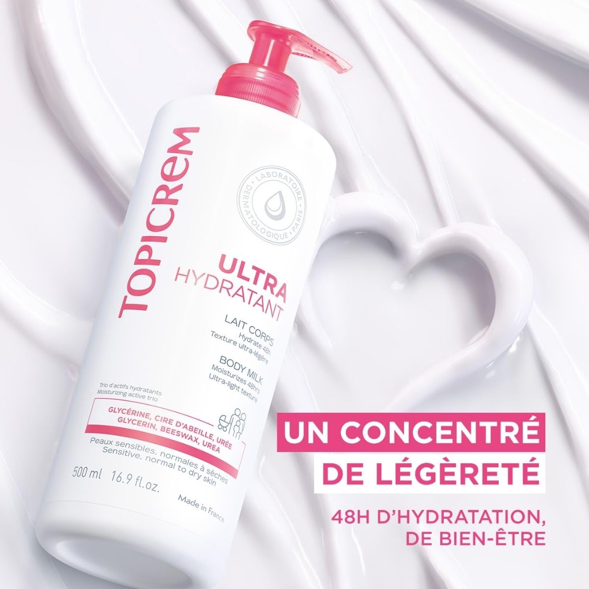 Topicrem Ultra-Hydratant Lait Corps Body Milk 極潤保濕身體乳 500ml 法國藥房NO 1 身體潤膚乳