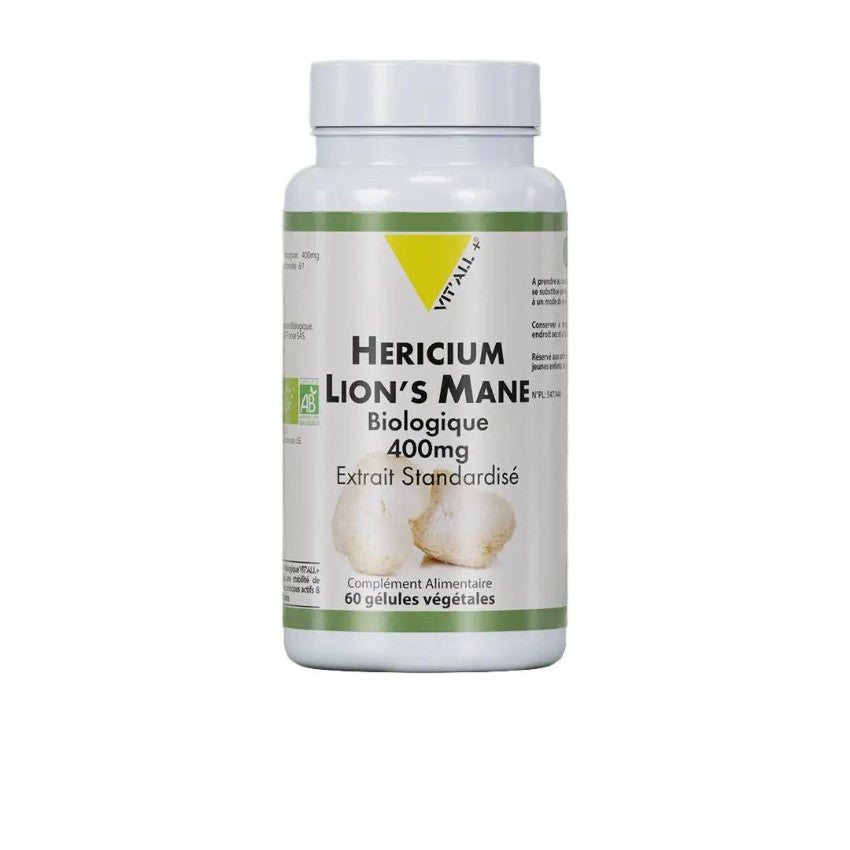 法國 VITALL+ 有機猴頭菇 400mg 60粒膠囊