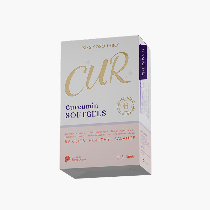XL·S SOSO LABO Curcumin SOFTGELS 愛珂絲 還原型薑黃素 魚油膠囊粉 內服滅火消印 皮膚屏障
